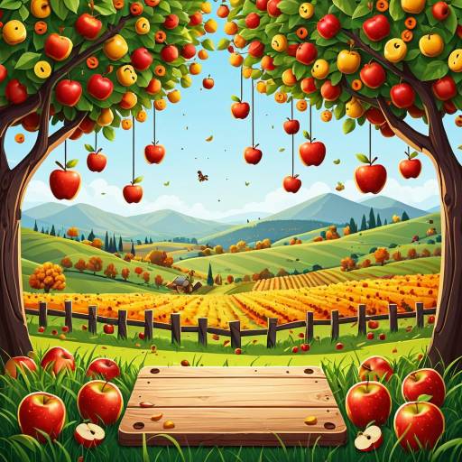 Bright Autumn Orchard Background for Game Bright Autumn Orchard Background for Game
