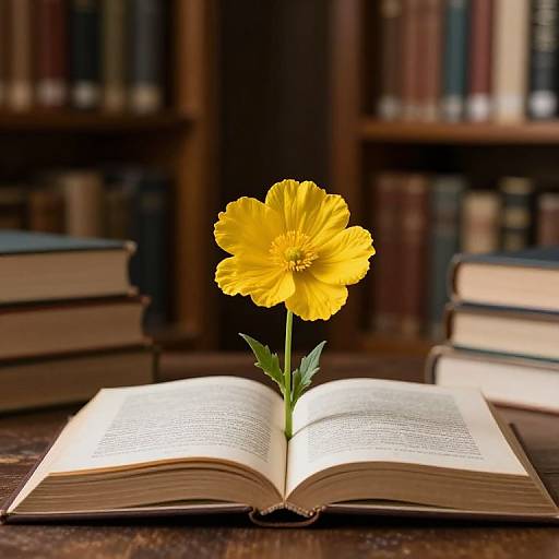 Blooming Wisdom in Quiet Library