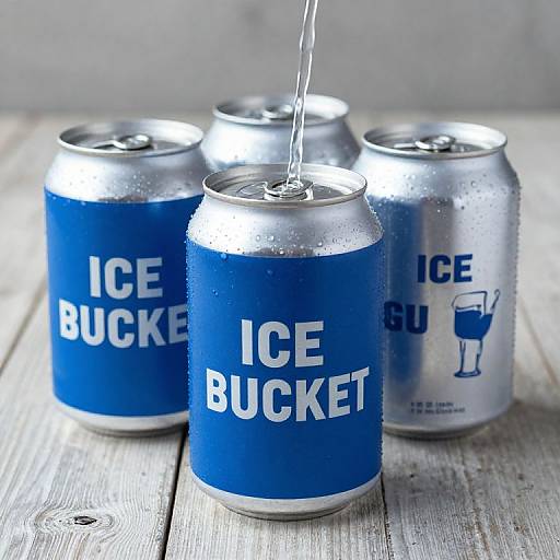 Chilled Beer Cans in Ice Bucket