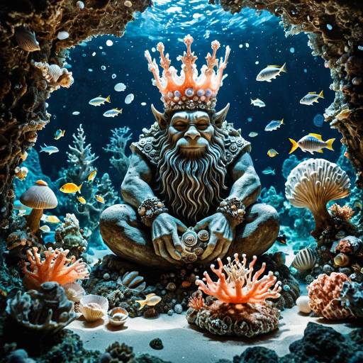 Underwater Troll King Sculpture