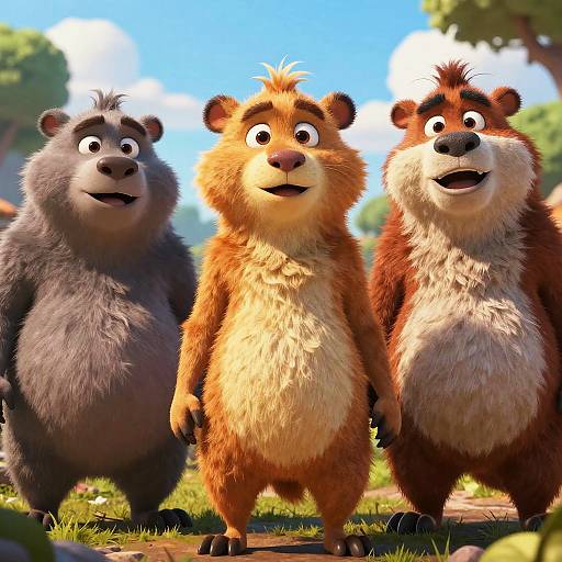 Anthropomorphic Fantasy Animal Scene