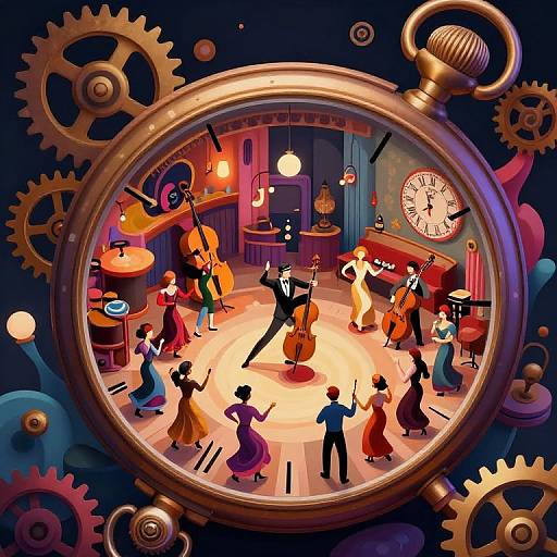 Surreal 1920s Jazz Club Dreamscape