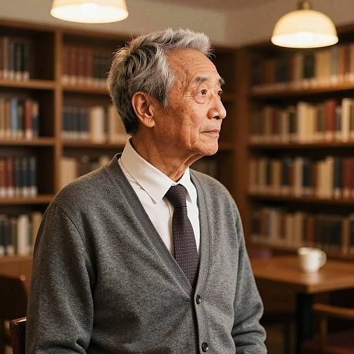 Sophisticated Elderly Man with Textured Crop