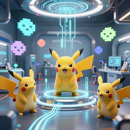 Futuristic Pokemon AI Laboratory