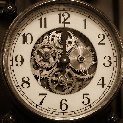 Vintage Steampunk Clock Face Display