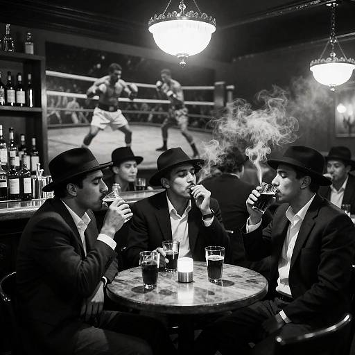 Moody Black-and-White Bar Photography