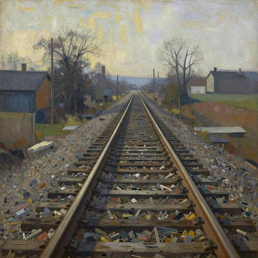 Expressionist Abandoned Railway Tracks