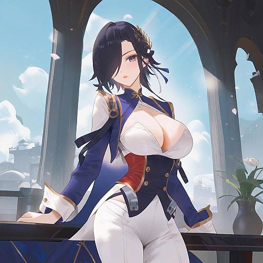 Illustration of Ark royal (azur lane), azur lane in the style of Cirilla lin