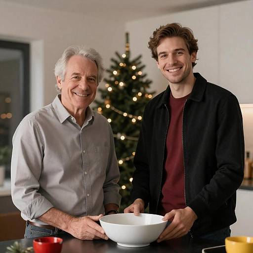 Heartwarming Kitchen Moment Between Generations