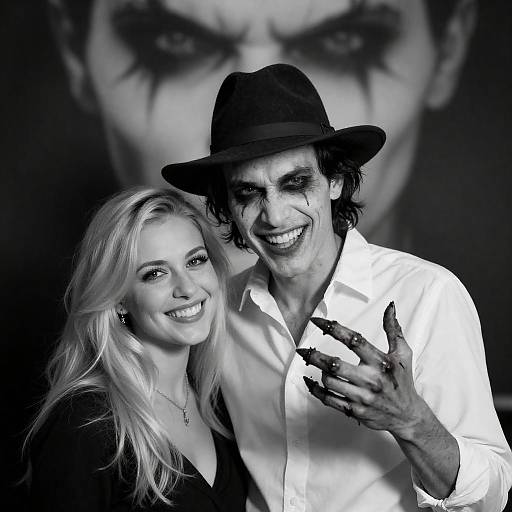 Sinister Encounter in Black and White