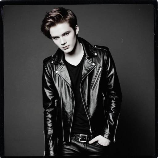 Youthful Male Vampire in Black Leather