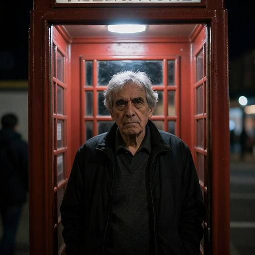 Mysterious Old Man in Telephone Booth