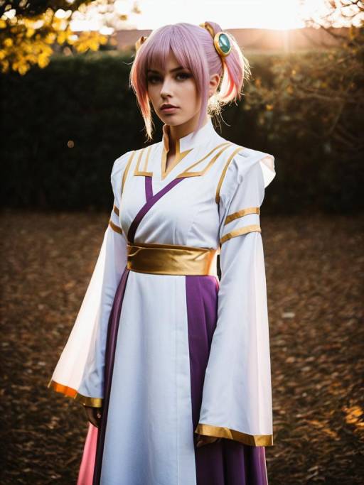 Cosplay Woman in Lacus Clyne Costume