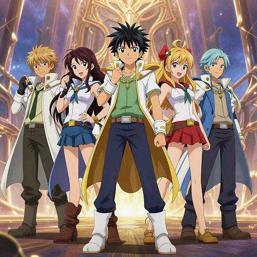 Vibrant Anime Characters in Fantasy