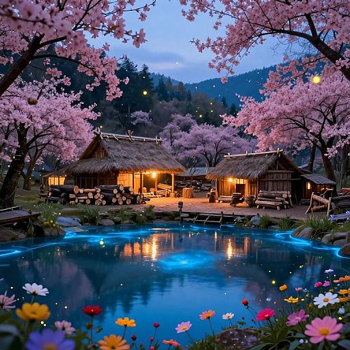 Enchanted Medieval Lumber Camp View