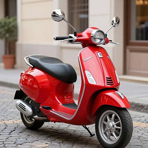 Vintage Red Vespa Electric Scooter