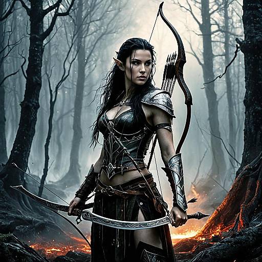 Epic Elven Archer in Twilight Forest