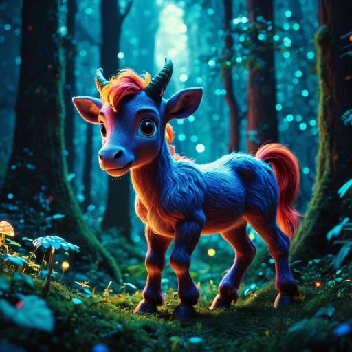 Pixar-Style Baby Centaur in Enchanted Forest