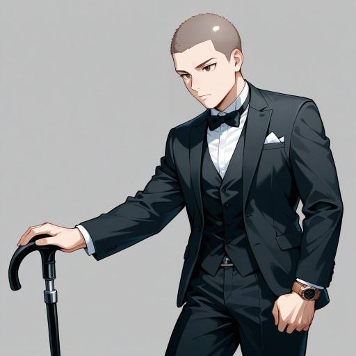 Determined Cowboy Shot in Formal Attire Determined Cowboy Shot in Formal Attire