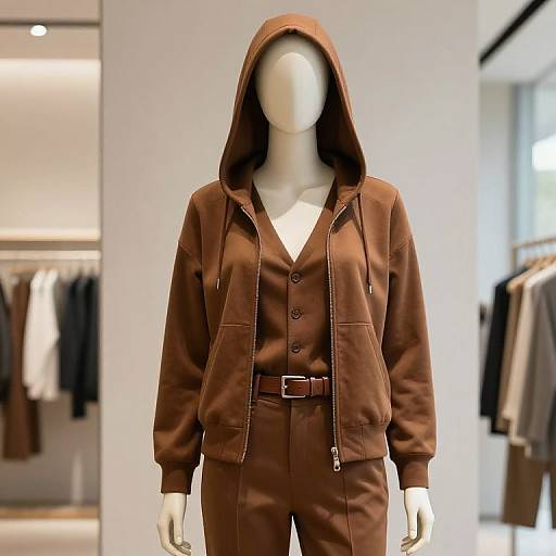 Realistic Mannequin in Brown Outfit