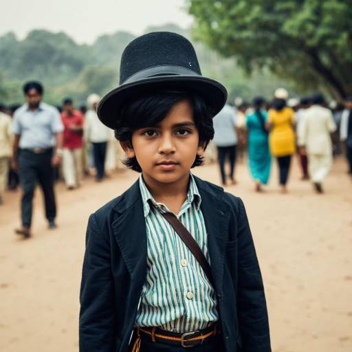 Boy in Bunty Aur Babli Costume with Hat
