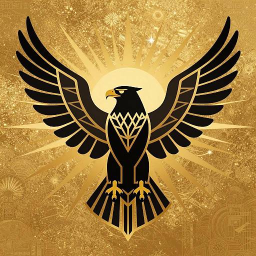 Art Deco Majestic Eagle Illustration