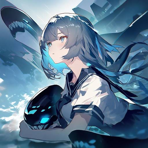 Illustration of Ha-class destroyer, kantai collection in the style of Lobelia (saclia)