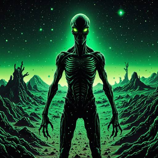 Eerie Cosmic Horror in Neon Desert