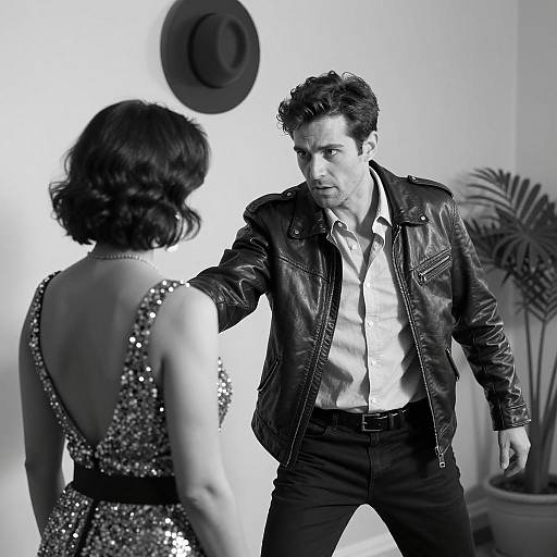 Intense Black and White Fashion Portrait