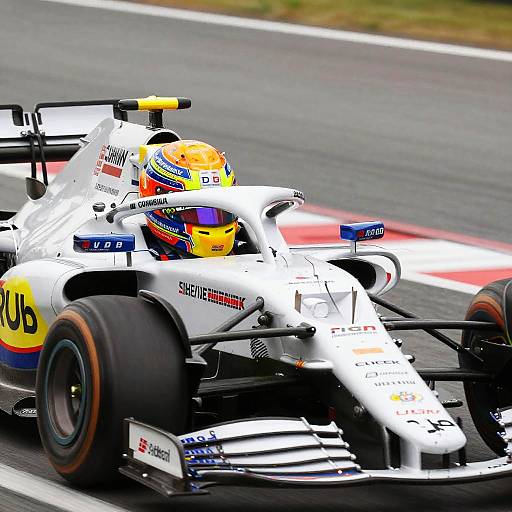 Futuristic Colombian F1 Driver Racing