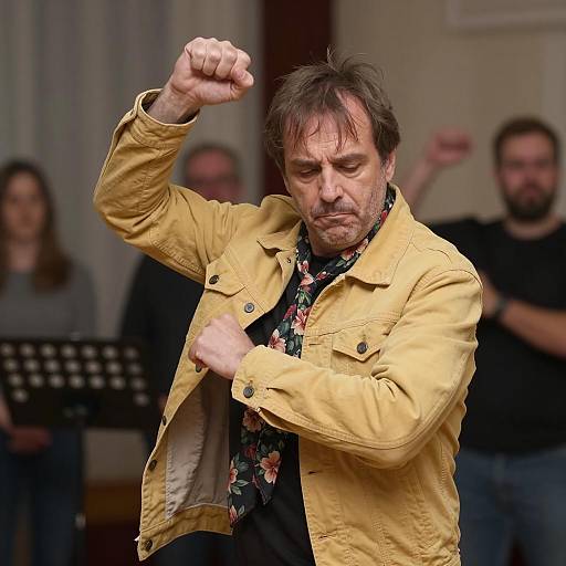 Dynamic Dance Pose in a Dim Room