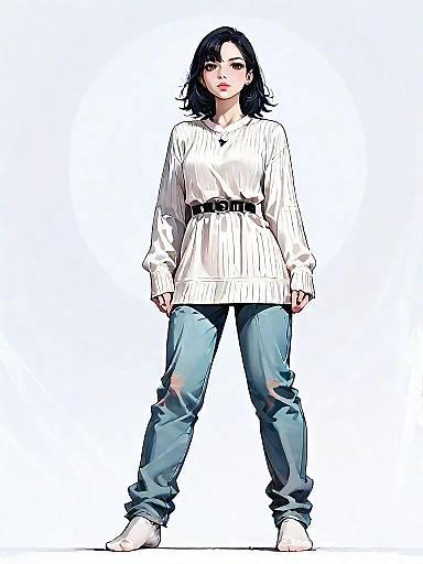 Minimalist Woman in Cream Blazer Suit