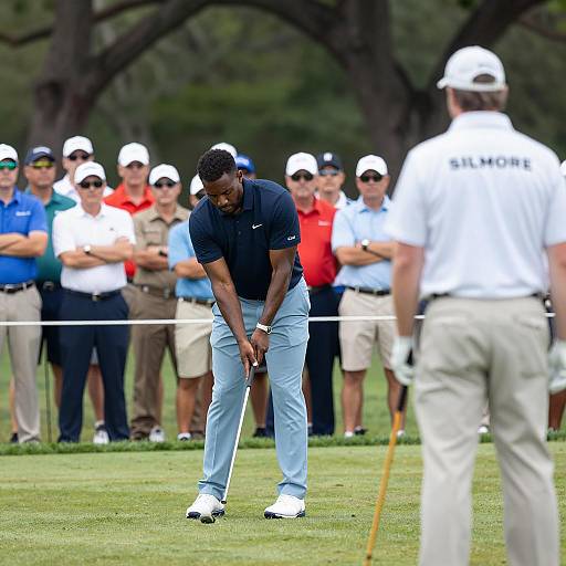 Intense Golf Scene with Diverse Players