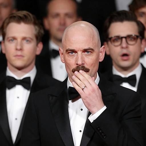 Three Men in Formal Tuxedos Portrait