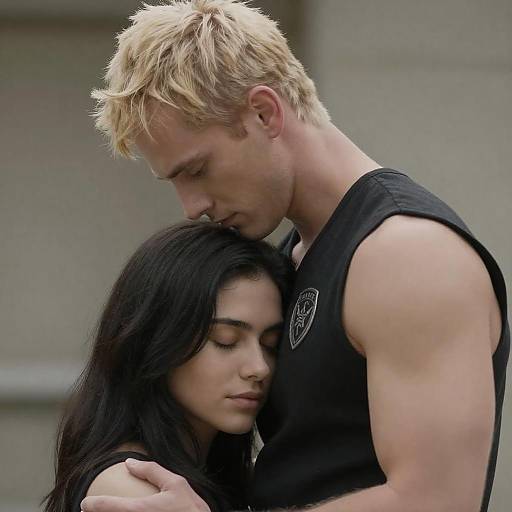 Tender Embrace of Spiky-Haired Protector