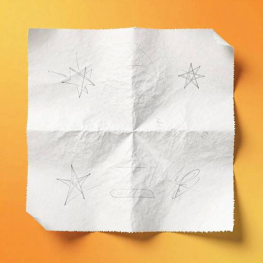 Crumpled Paper Digital Sketch