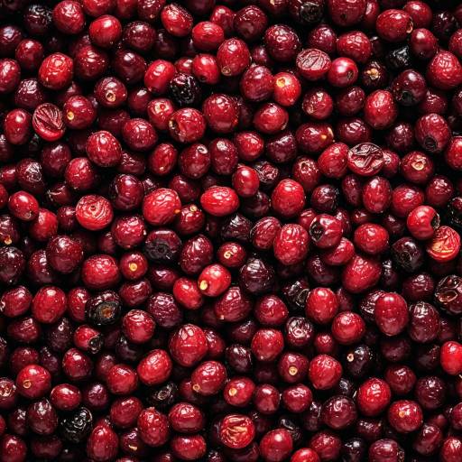 Macro Photography of Dried Cranberries