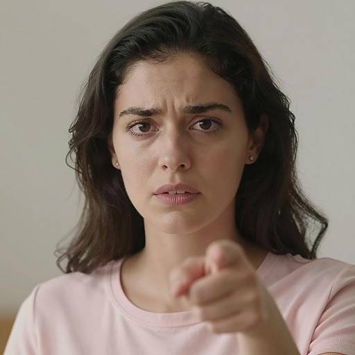 Concerned Woman Close-Up Portrait