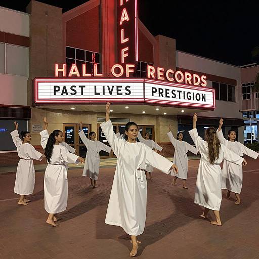Enchanted Night Dance in White Robes