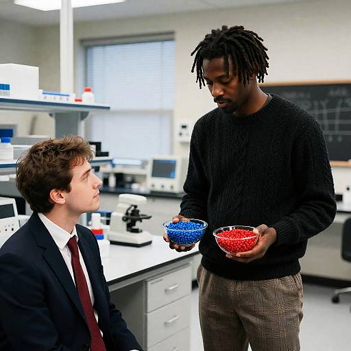 Laboratory Scene with Diverse Scientists
