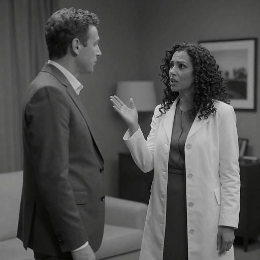 Intense Black-and-White Room Encounter