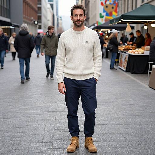 Urban Explorer in Stylish Knitwear