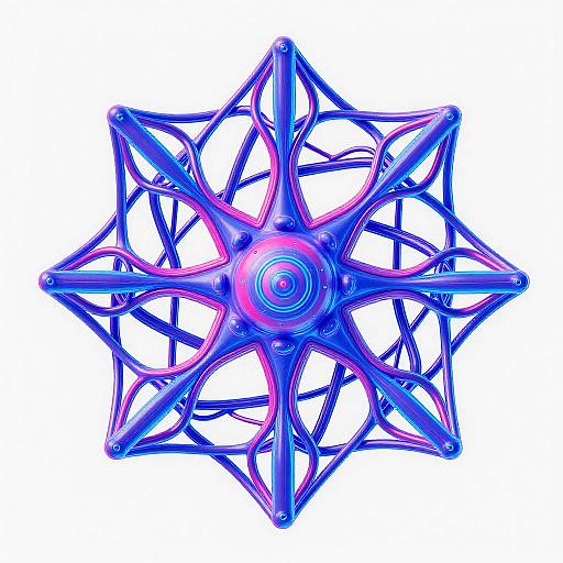 Neon Cyberpunk Synaptic Network