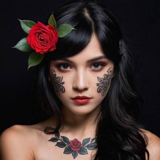 Portrait of a Girl with Red Rose