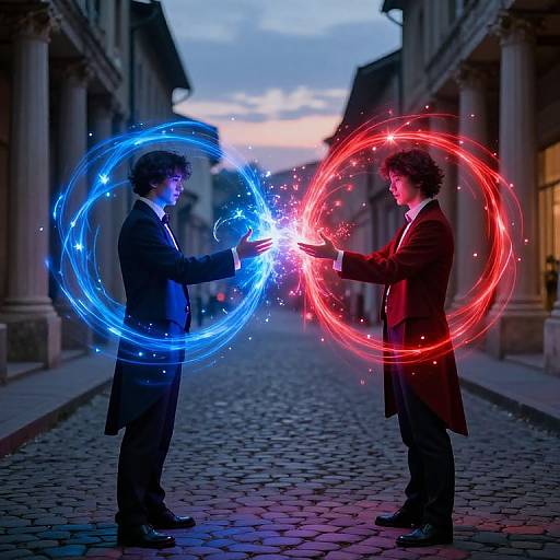 Magical Duel on Cobblestone Street