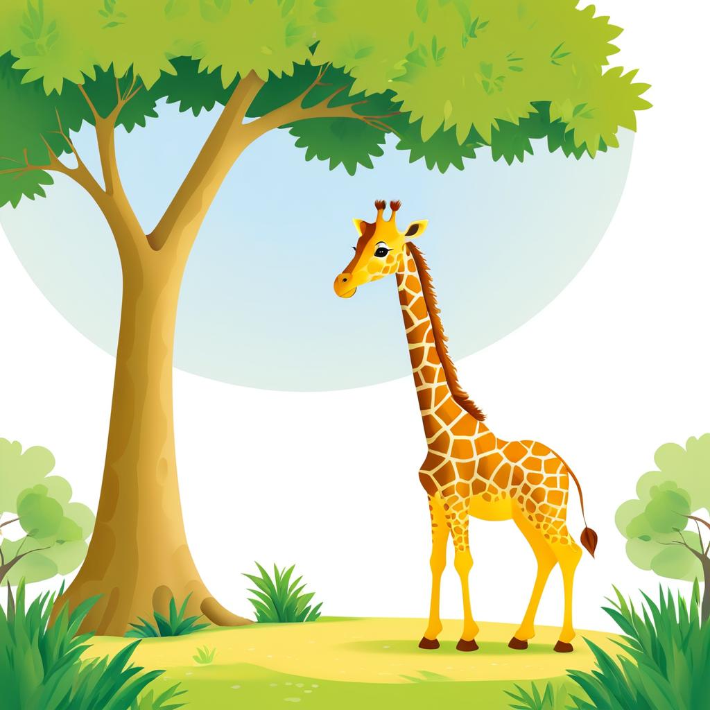 Playful Giraffe Illustration for Kids