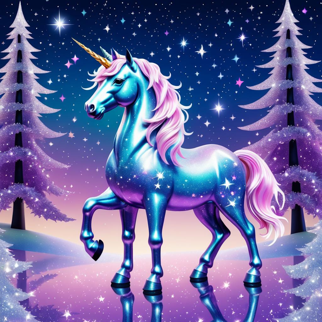 Sparkling Unicorn in a Dreamy Realm