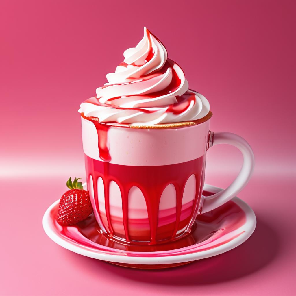 Vibrant Strawberry Drip Brew Delight