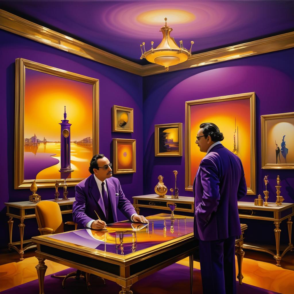 Surreal Architectural Discussion in Dalí Style