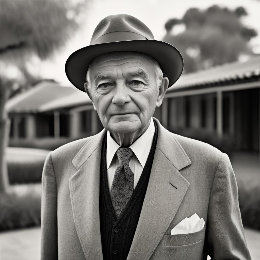 Elegant Elderly Gentleman in Outdoor Portrait